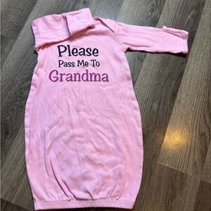 NWOT Rabbit Skins Pink Sleep Gown - "Please Pass Me To Grandma"
